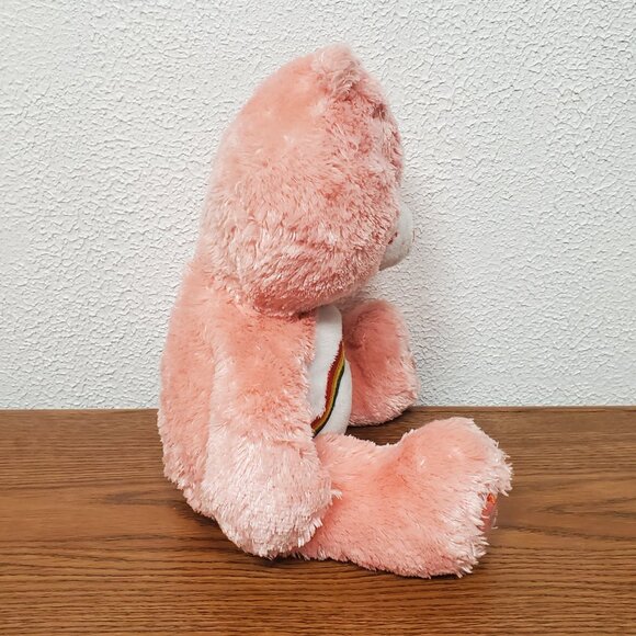 Plush 2005 Care Bears Pink Cheer Bear 12" Stuffed Animal - Picture 4 of 6
